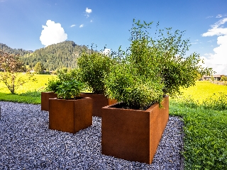 Hochbeet Pflanzengefäß Cortenstahl hochwertig langlebig